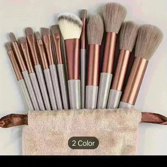 Brand new 13 piece makeup artist makeup brush set. brown chocolate color - Picture 7 of 11